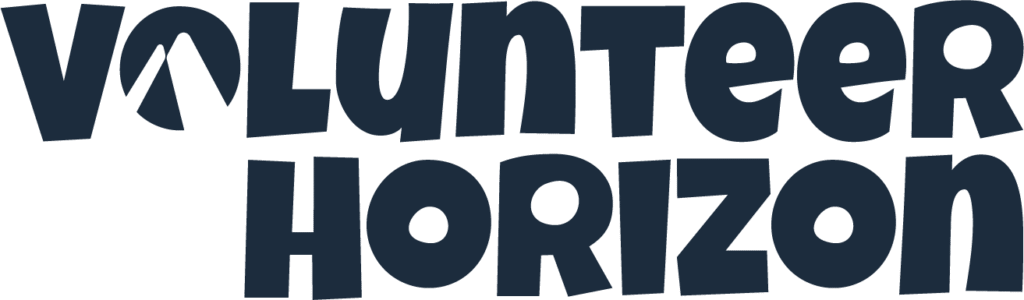 Mission de volontariat international - logo de Volunteer Horizon bleu