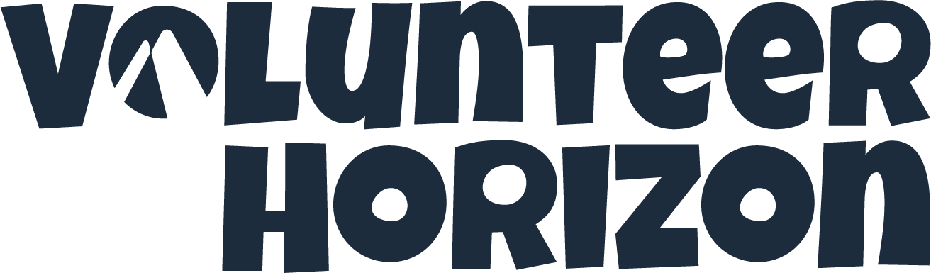 Mission de volontariat international - logo de Volunteer Horizon bleu